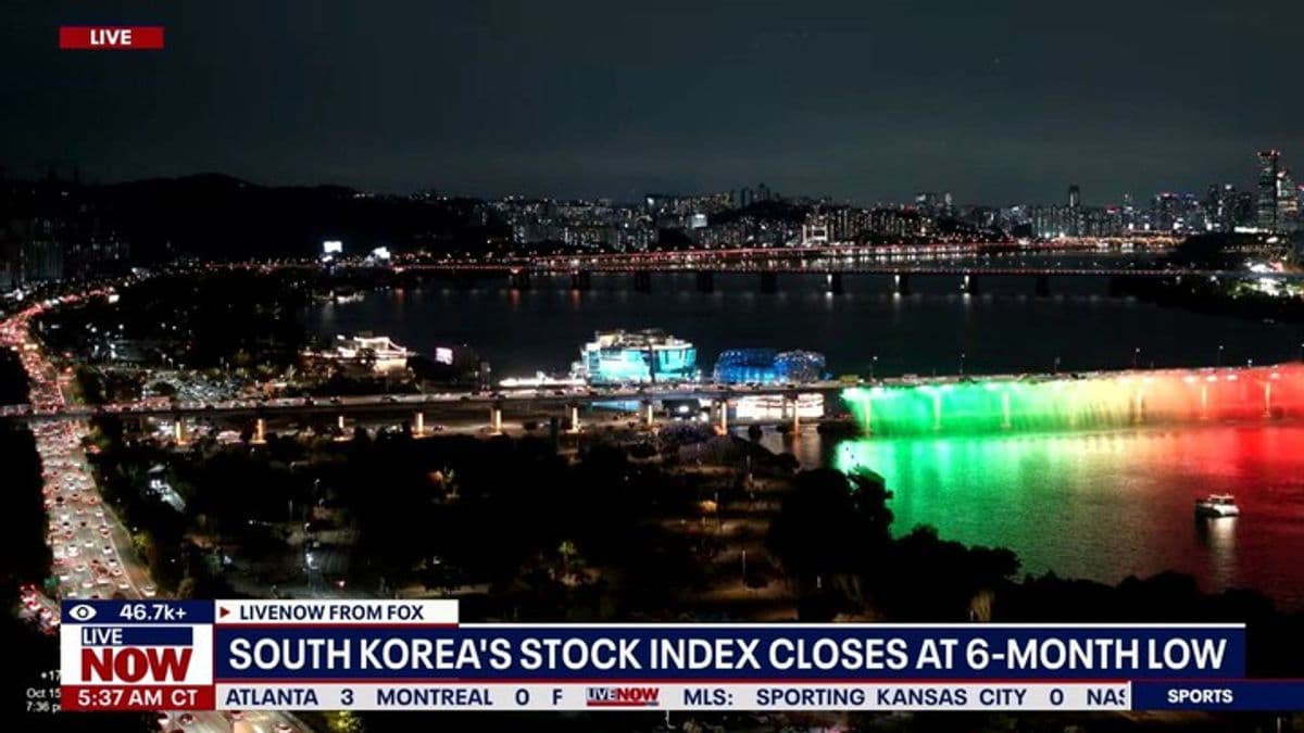 South Korea's Composite Stock Price Index plunges